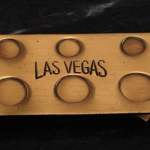 Vintage " LAS VEGAS" Solid  Brass Money Clip NOS
